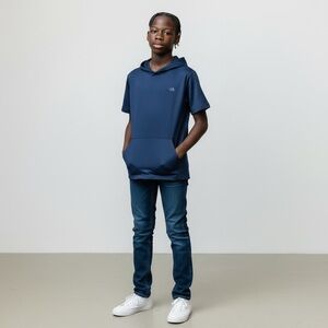 Q-NET Blue Sweatshirt Hoodie for Casual Comfort Size XL (18)